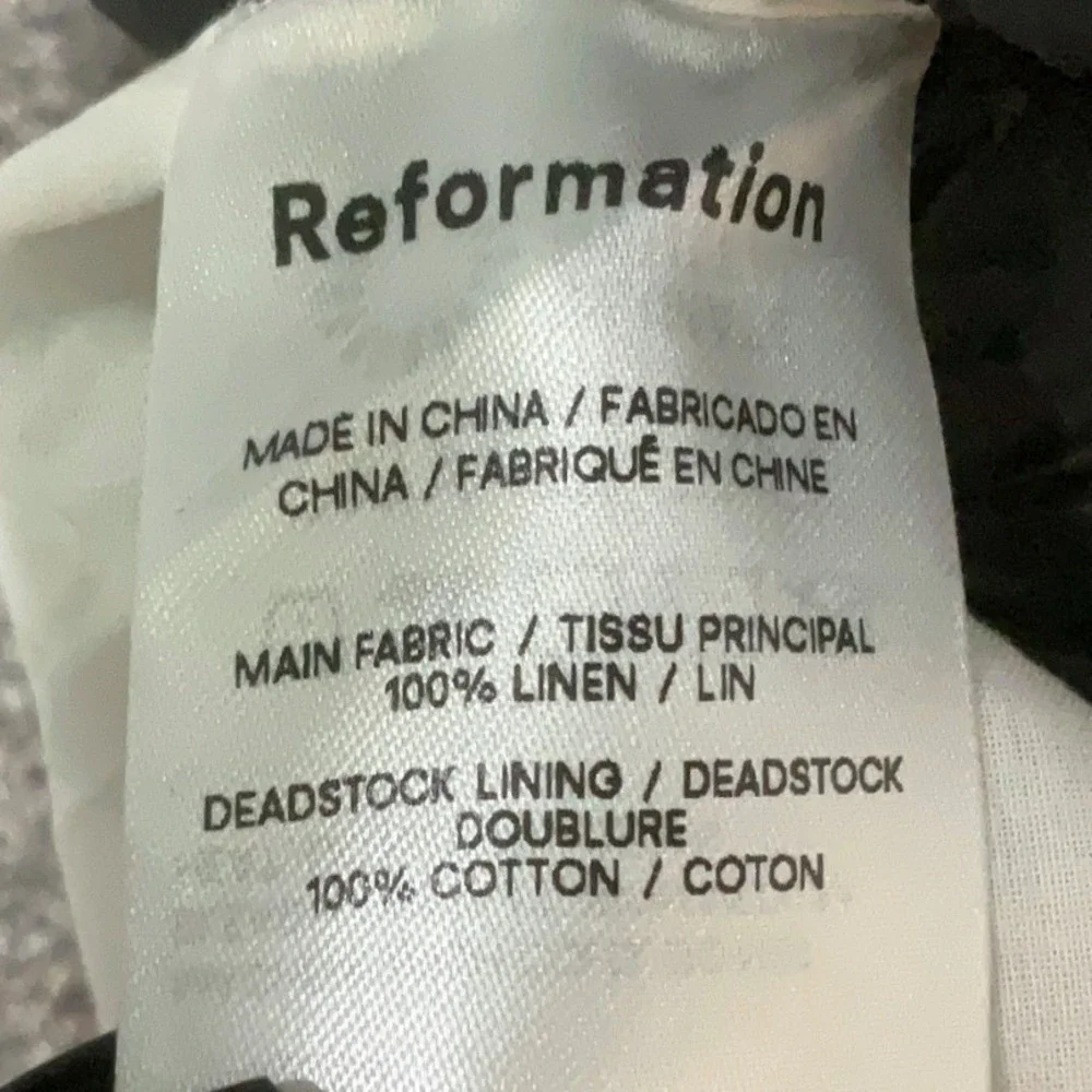 Reformation Womens Gitane Linen Dress S White Midi Cottage Bridal Kentucky Derby - Picture 7 of 7